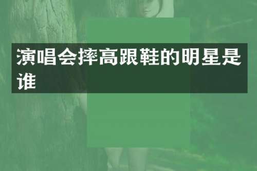 演唱会摔高跟鞋的明星是谁