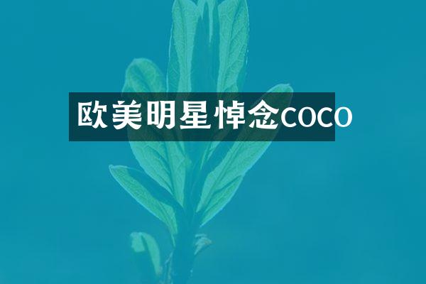 欧美明星悼念coco