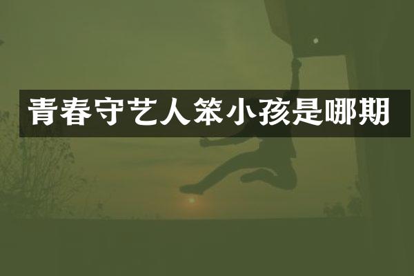 青春守艺人笨小孩是哪期
