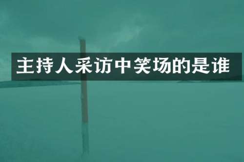 主持人采访中笑场的是谁