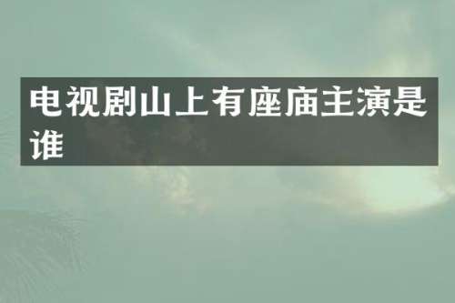 电视剧山上有座庙主演是谁