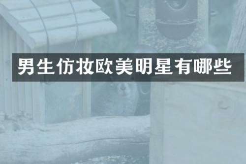 男生仿妆欧美明星有哪些