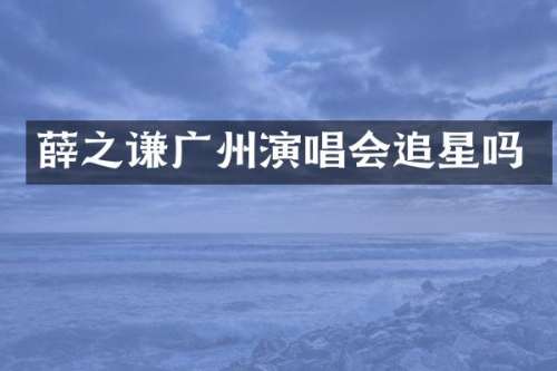 薛之谦广州演唱会追星吗