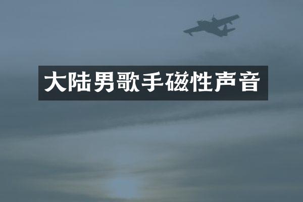 大陆男歌手磁性声音