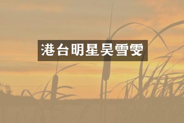 港台明星吴雪雯
