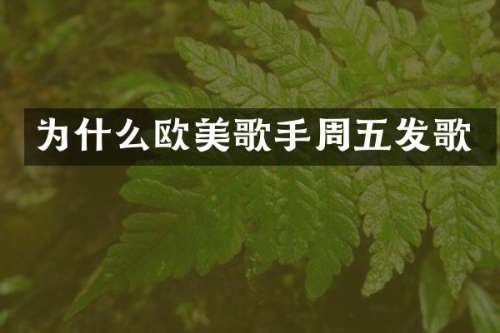 为什么欧美歌手周五发歌