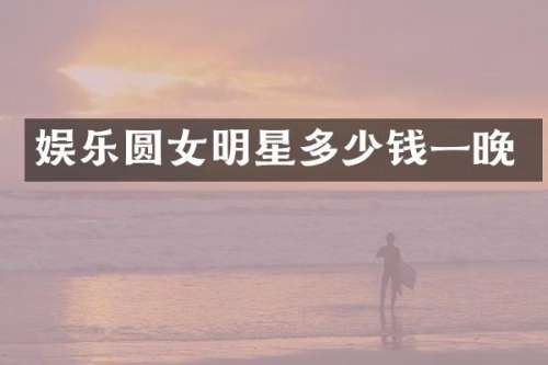 娱乐圆女明星多少钱一晚