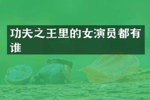 功夫之王里的女演员都有谁