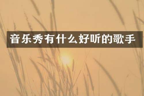 音乐秀有什么好听的歌手