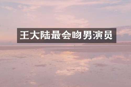 王大陆最会吻男演员