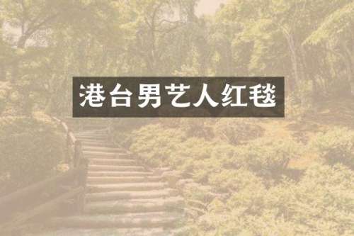 港台男艺人红毯