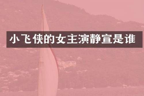 小飞侠的女主演静宣是谁