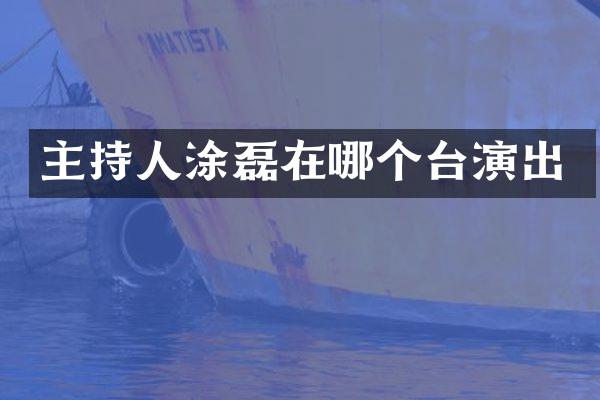 主持人涂磊在哪个台演出