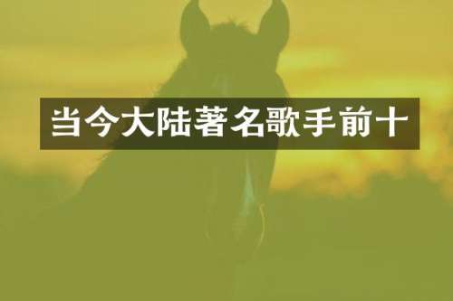当今大陆著名歌手前十