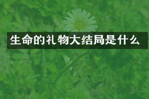 生命的礼物大结局是什么