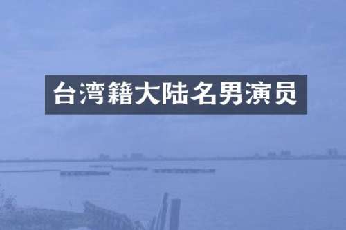 台湾籍大陆名男演员