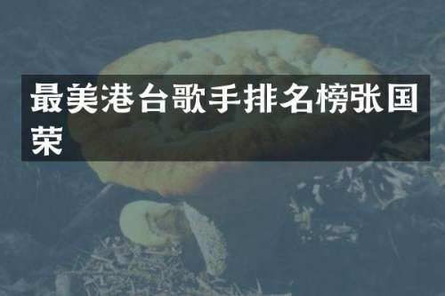 最美港台歌手排名榜张国荣