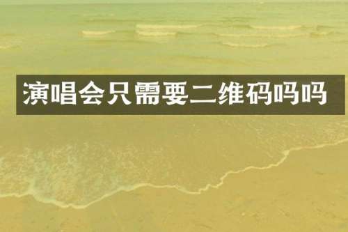 演唱会只需要二维码吗吗