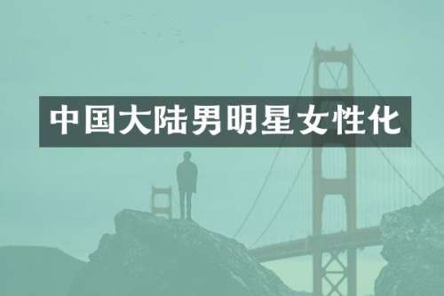 中国大陆男明星女性化