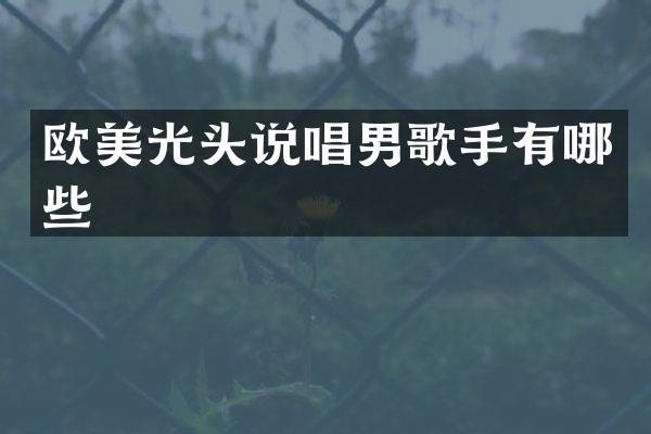 欧美光头说唱男歌手有哪些