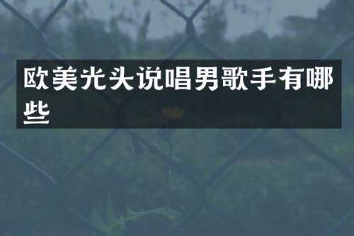 欧美光头说唱男歌手有哪些