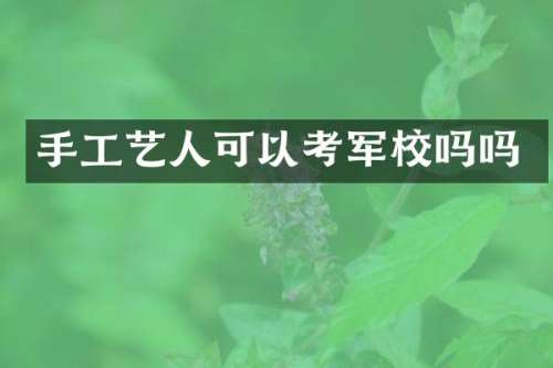手工艺人可以考军校吗吗