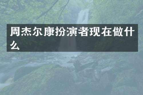 周杰尔康扮演者现在做什么