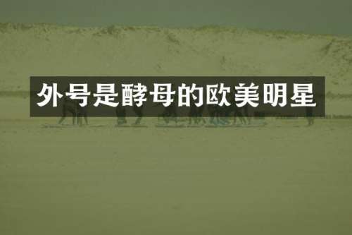 外号是酵母的欧美明星