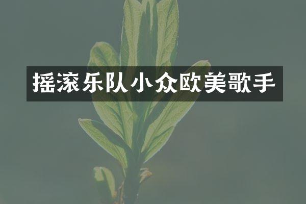 摇滚乐队小众欧美歌手