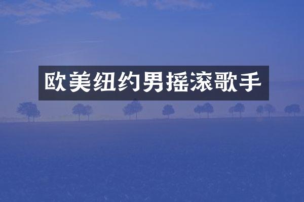 欧美纽约男摇滚歌手