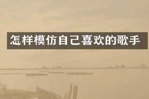 怎样模仿自己喜欢的歌手
