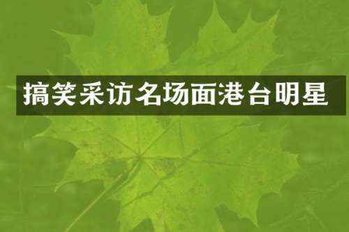 搞笑采访名场面港台明星