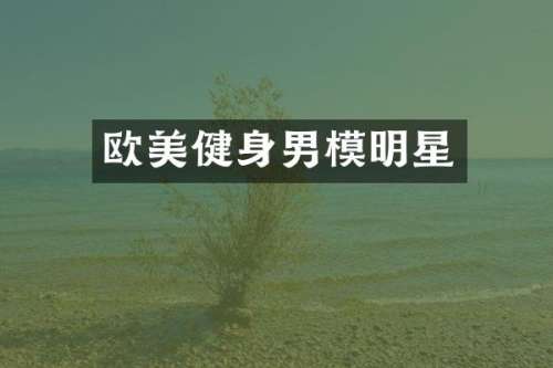 欧美健身男模明星