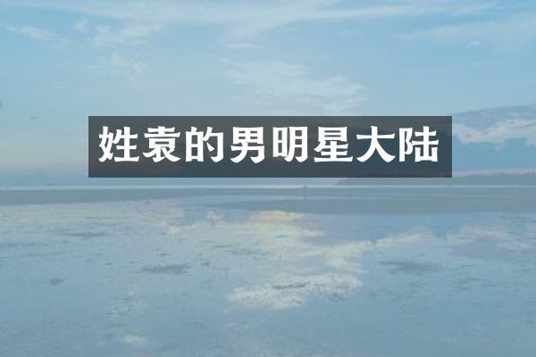 姓袁的男明星大陆
