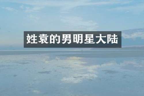 姓袁的男明星大陆