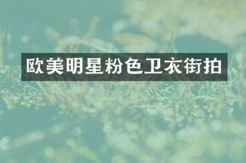 欧美明星粉色卫衣街拍