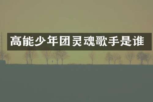 高能少年团灵魂歌手是谁