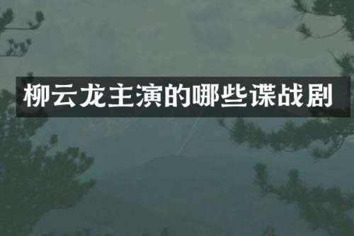 柳云龙主演的哪些谍战剧