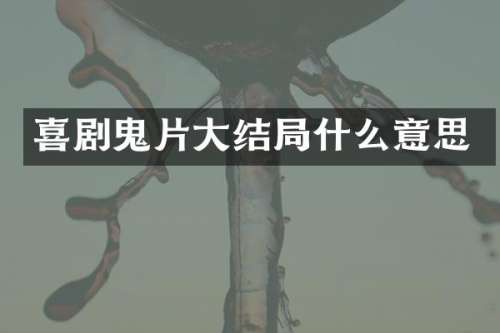 喜剧鬼片大结局什么意思