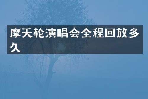 摩天轮演唱会全程回放多久