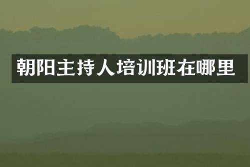 朝阳主持人培训班在哪里