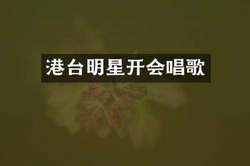 港台明星开会唱歌