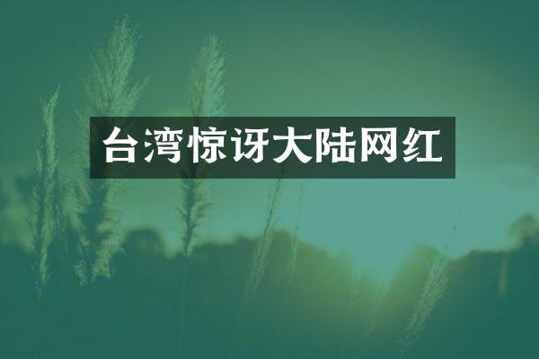 台湾惊讶大陆网红