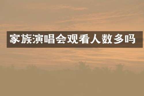 家族演唱会观看人数多吗