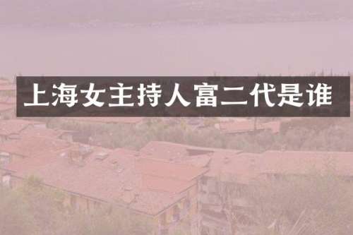 上海女主持人富二代是谁