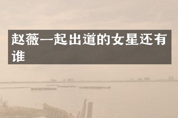 赵薇一起出道的女星还有谁