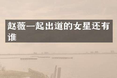 赵薇一起出道的女星还有谁