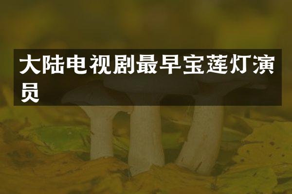 大陆电视剧最早宝莲灯演员