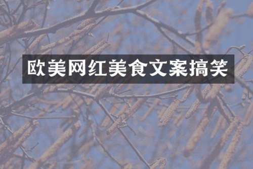 欧美网红美食文案搞笑