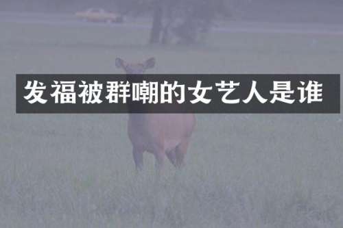 发福被群嘲的女艺人是谁